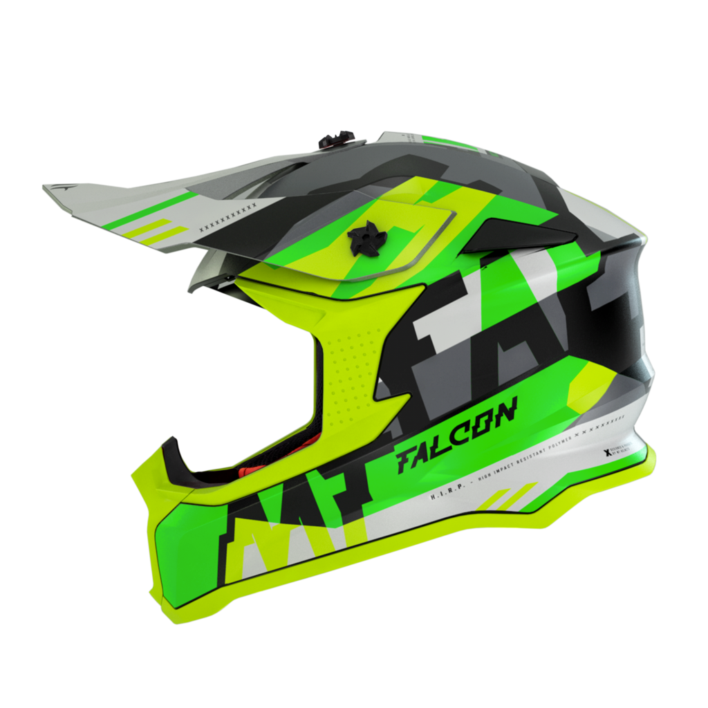 Casco Cross MT FALCON ARYA A3 Cross Amarillo Fluor Mate