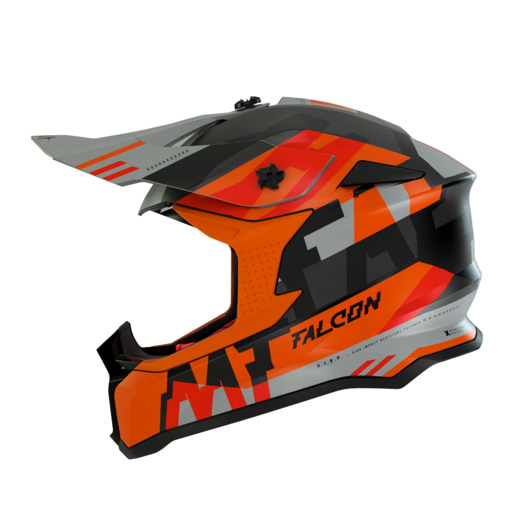 Casco Cross MT FALCON ARYA A4 Naranja Mate