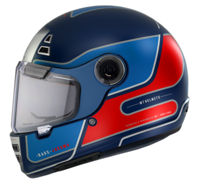 Casco Integral Fibra MT JARAMA BAUX D7 Azul/Rojo Mate