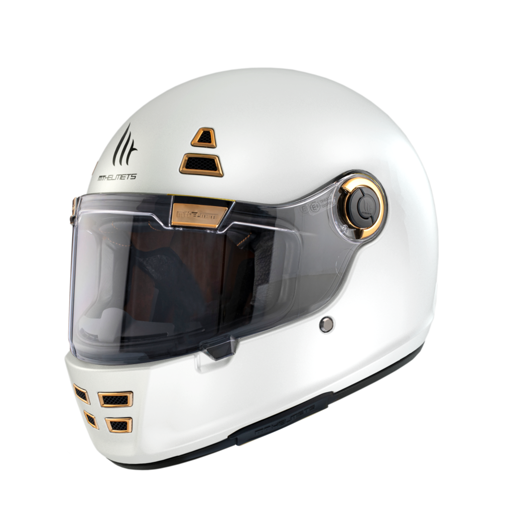 Casco Integral Fibra MT JARAMA SOLID A0 Blanco Perla Brillo 1