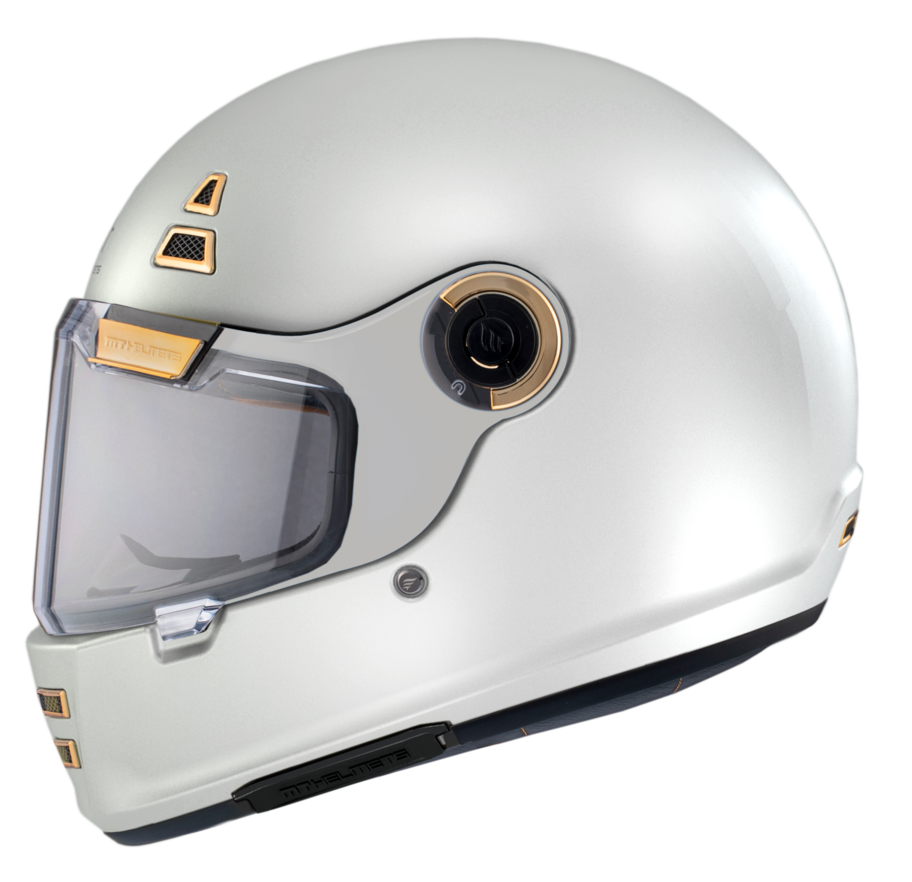 Casco Integral Fibra MT JARAMA SOLID A0 Blanco Perla Brillo