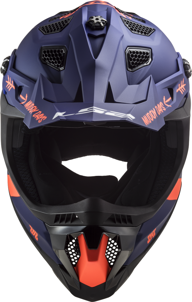 Casco LS2 MX700 SUBVERTER EVO CARGO AZUL MATE/NARANJA FLUOR ECE 22.06 5