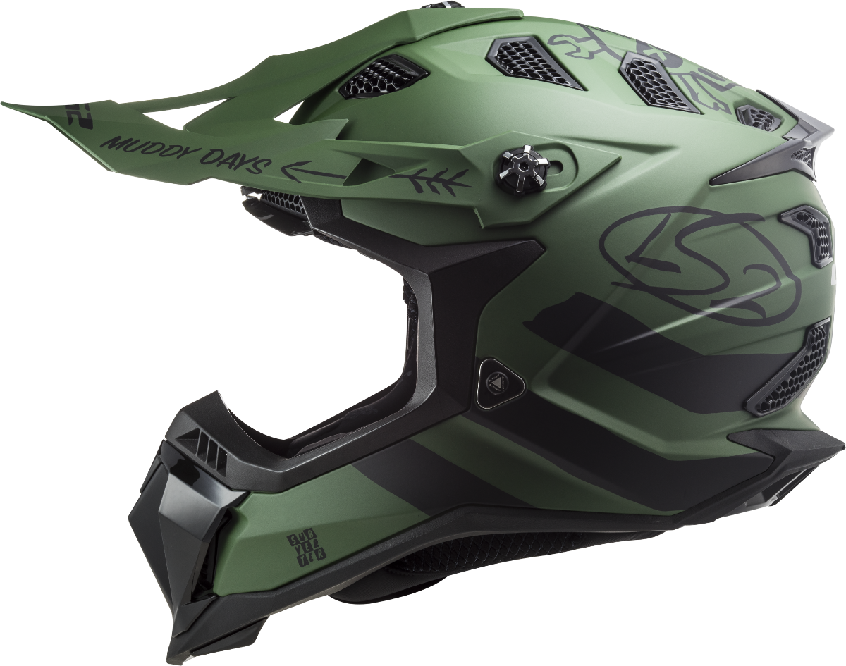 Casco LS2 MX700 SUBVERTER EVO CARGO VERDE MILITAR MATE ECE 22.06