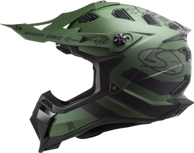 Casco LS2 MX700 SUBVERTER EVO CARGO VERDE MILITAR MATE ECE 22.06