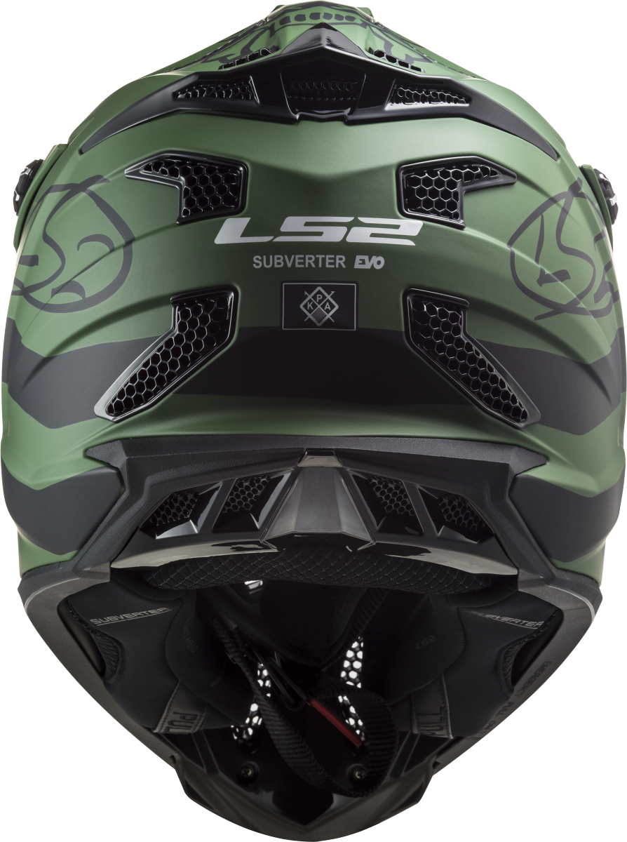 Casco LS2 MX700 SUBVERTER EVO CARGO VERDE MILITAR MATE ECE 22.06 3