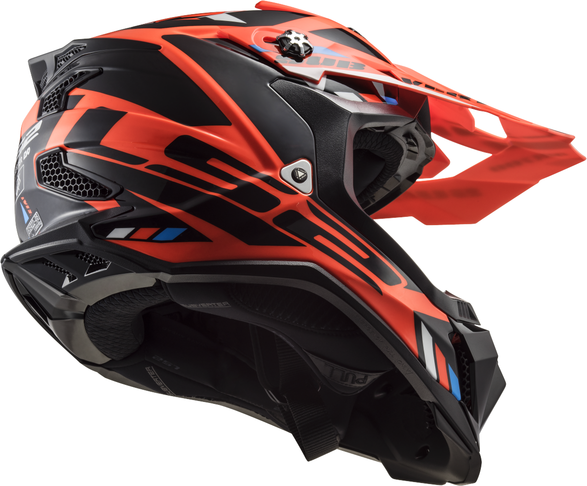 Casco LS2 MX700 SUBVERTER EVO STOMP NARANJA FLUOR/NEGRO ECE 22.06 2