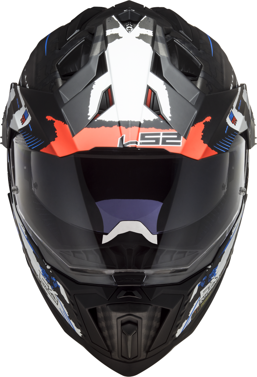 Casco LS2 TRAIL MX701 EXPLORER CARBON EXTEND NEGRO ROJO MATE ECE 22.06 4