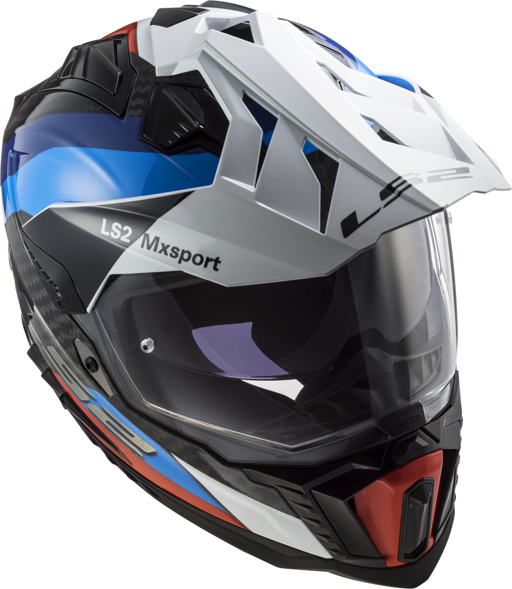 Casco LS2 TRAIL MX701 EXPLORER CARBON FRONTIER NEGRO AZUL ECE 22.06 3