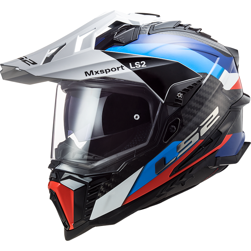 Casco LS2 TRAIL MX701 EXPLORER CARBON FRONTIER NEGRO AZUL ECE 22.06 2