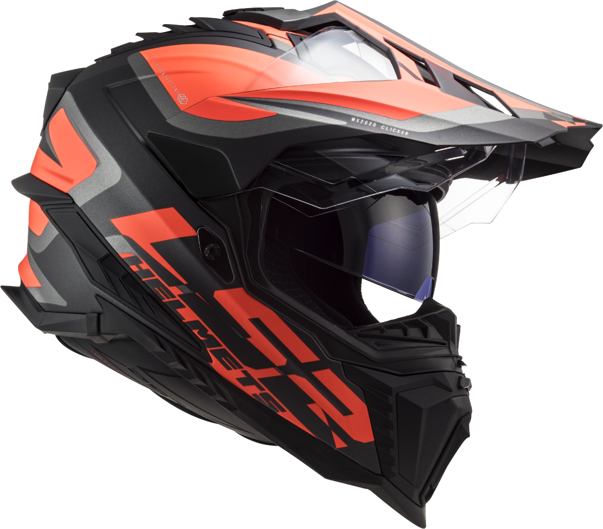 Casco LS2 TRAIL MX701 EXPLORER ALTER NARANJA NEGRO MATE ECE 22.06 1