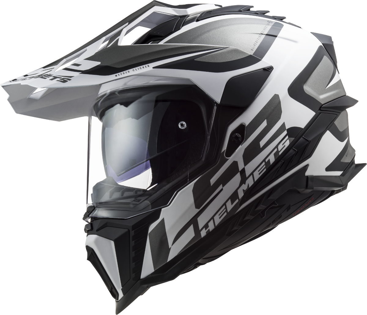 Casco LS2 TRAIL MX701 EXPLORER ALTER BLANCO NEGRO MATE ECE 22.06 1