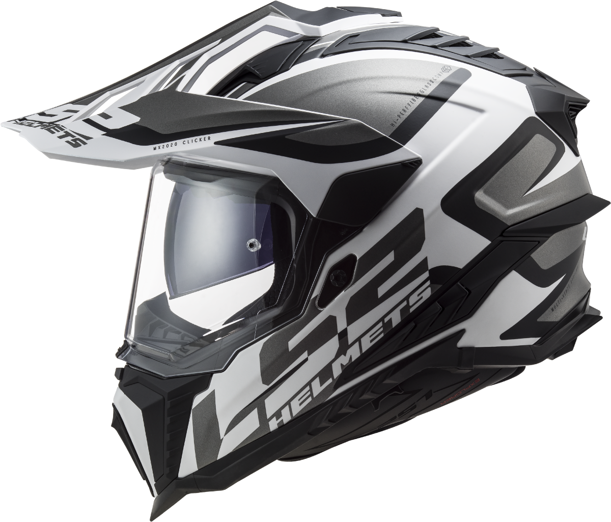 Casco LS2 TRAIL MX701 EXPLORER ALTER BLANCO NEGRO MATE ECE 22.06