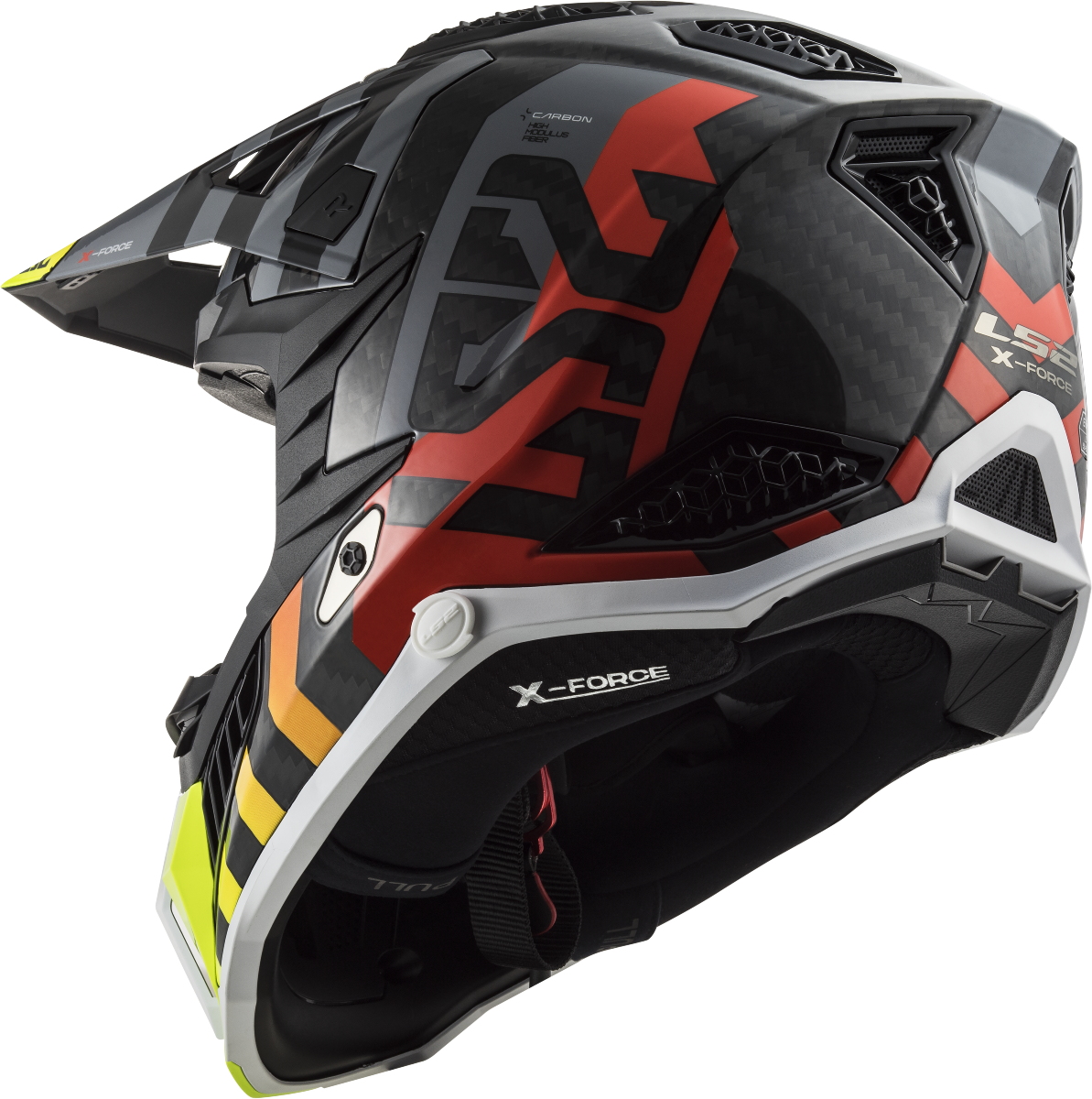 Casco LS2 MX703 X-FORCE BARRIER AMARILLO/ROJO ECE 22.06 2