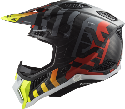 Casco LS2 MX703 X-FORCE BARRIER AMARILLO/ROJO ECE 22.06