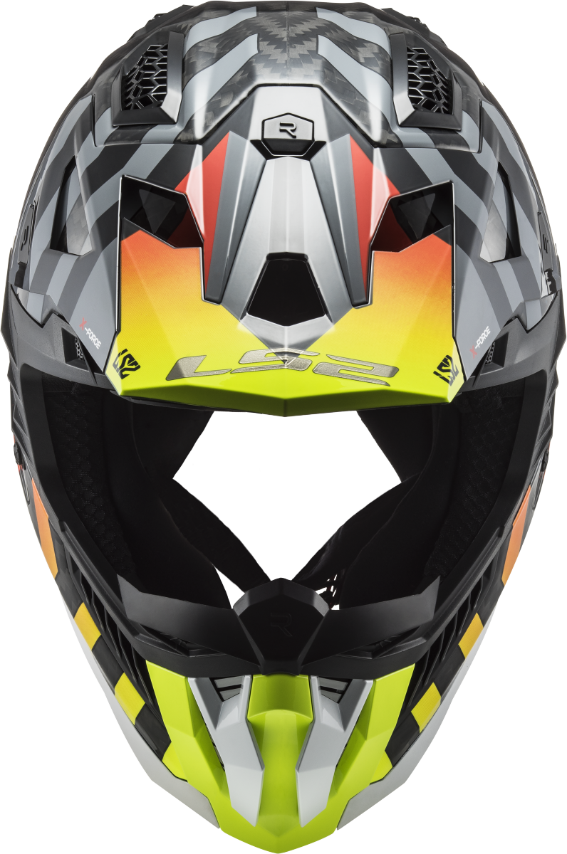 Casco LS2 MX703 X-FORCE BARRIER AMARILLO/ROJO ECE 22.06 3