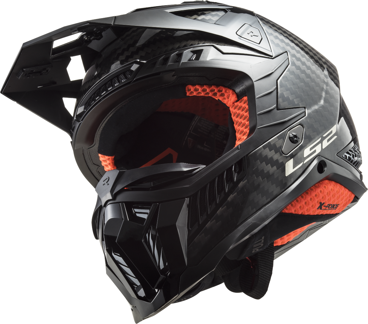 Casco LS2 MX703 X-FORCE SOLID CARBON ECE 22.06 4