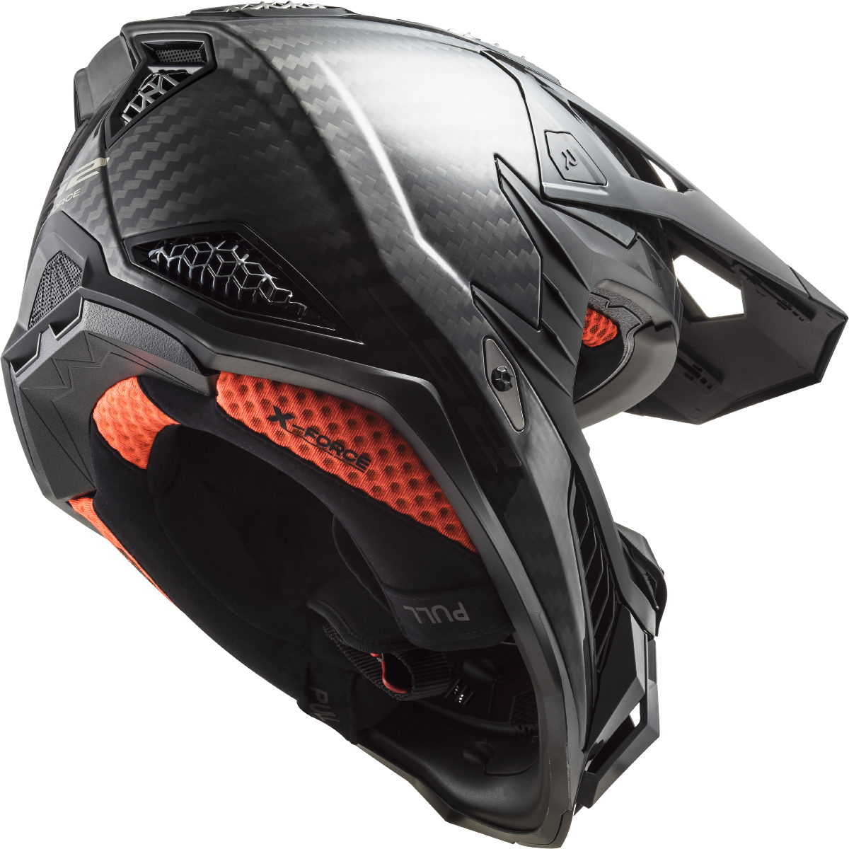 Casco LS2 MX703 X-FORCE SOLID CARBON ECE 22.06 1