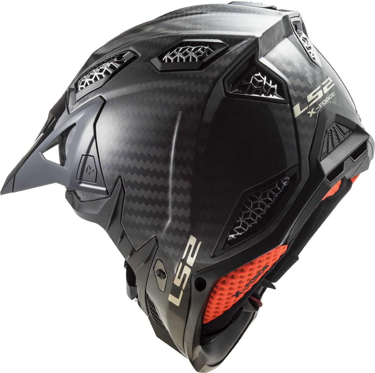 Casco LS2 MX703 X-FORCE SOLID CARBON ECE 22.06 3