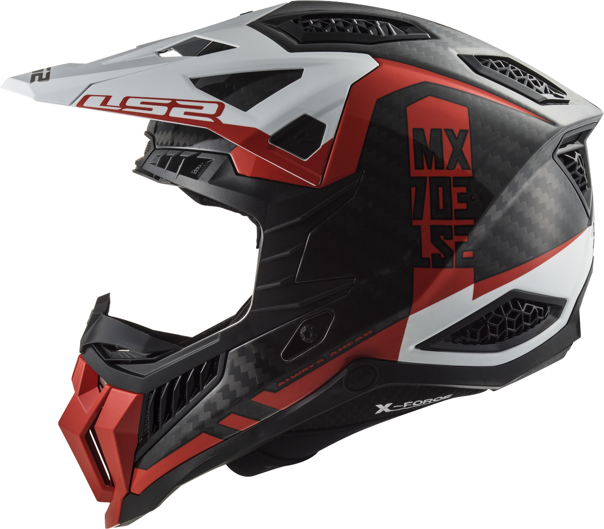 Casco LS2 MX703 X-FORCE VICTORY ROJO/BLANCO ECE 22.06