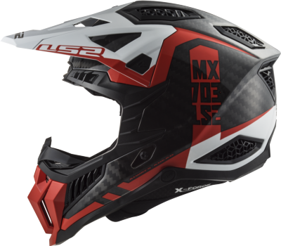 Casco LS2 MX703 X-FORCE VICTORY ROJO/BLANCO ECE 22.06