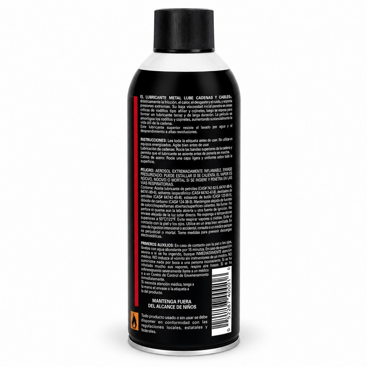 Spray lubricante sintético Metal Lube para transmisión moto