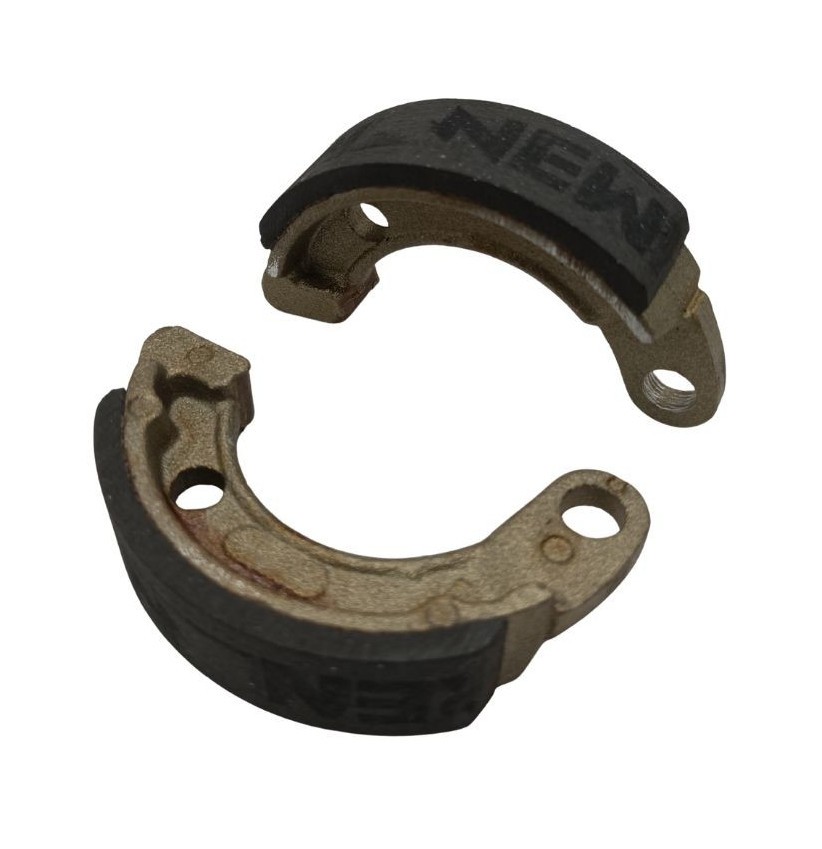 Mordazas de freno Newfren 80x18 mm sin muelle compatibles Honda CRF50, Yamaha TT-R50, Suzuki DR-Z70