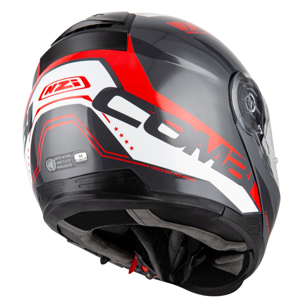 Casco NZI Combi 2 DUO SHOCK Antracita/Rojo 1