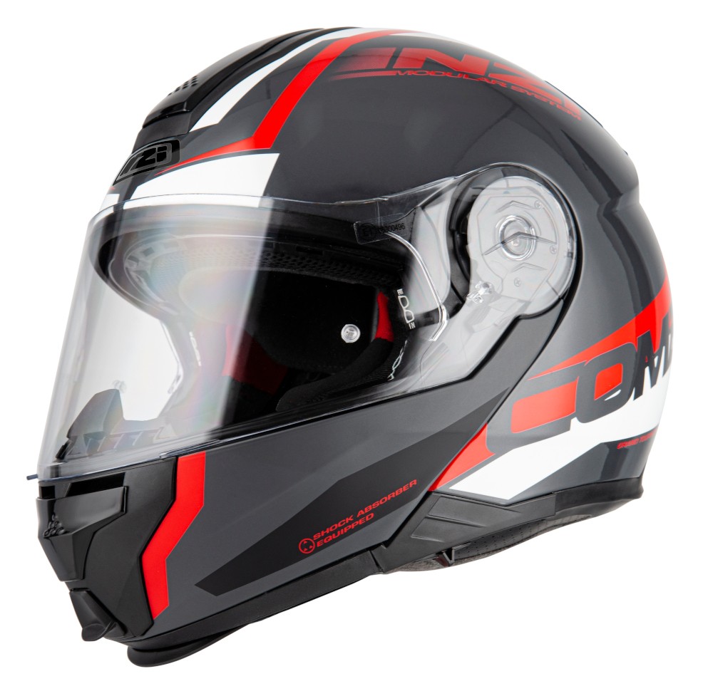 Casco NZI Combi 2 DUO SHOCK Antracita/Rojo