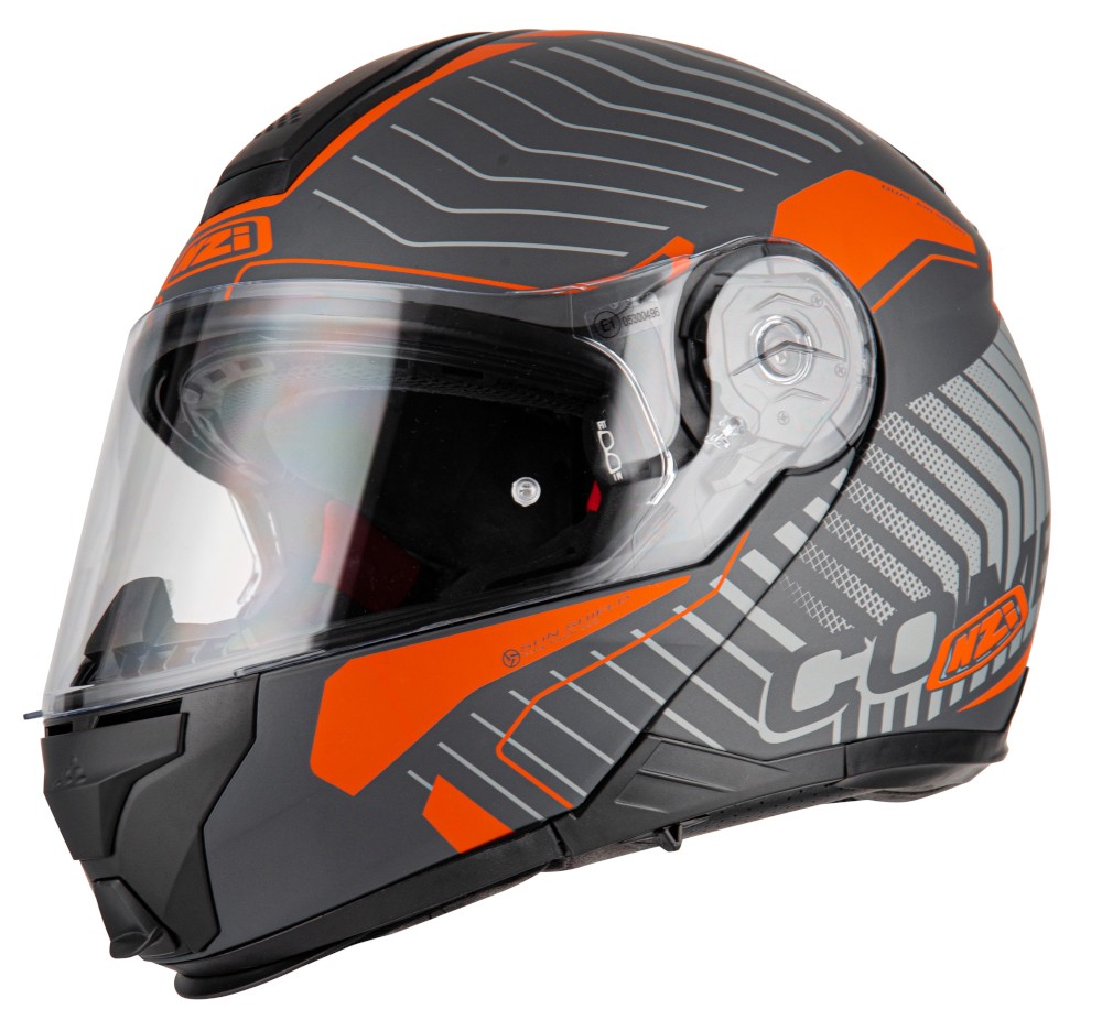 Casco NZI Combi 2 DUO SIERRA Antracita/Naranja