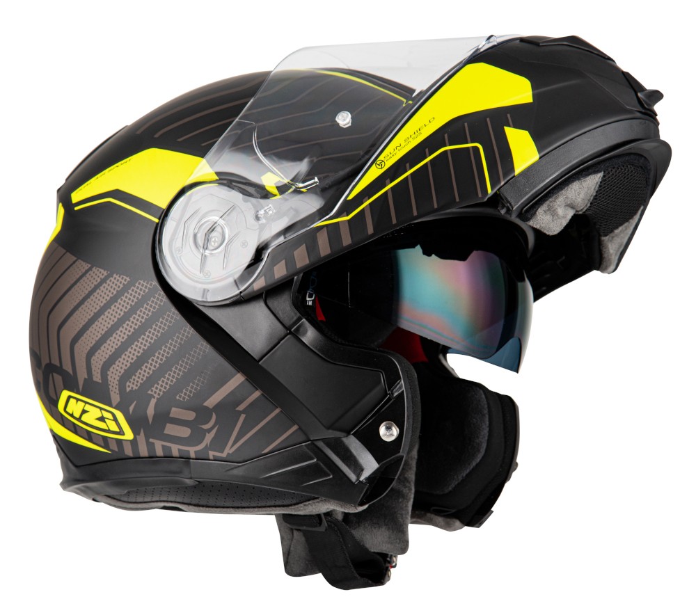 Casco NZI Combi 2 DUO SIERRA Antracita/Amarillo 2