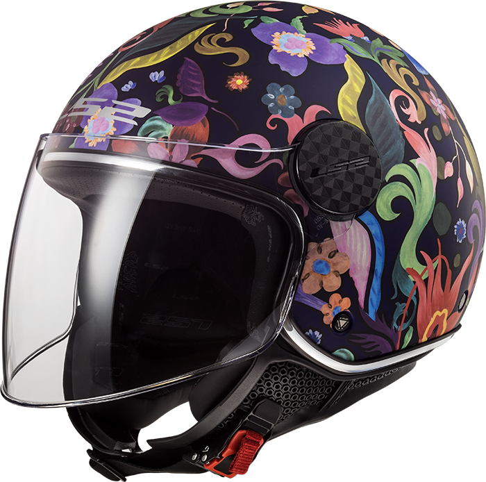 Casco LS2 OF558 SPHERE LUX BLOOM AZUL/ROSA