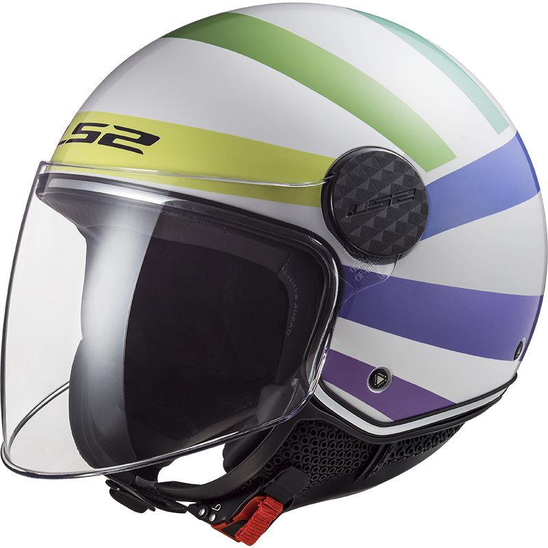 Casco LS2 OF558 SPHERE LUX SWIRL BLANCO ARCOIRIS