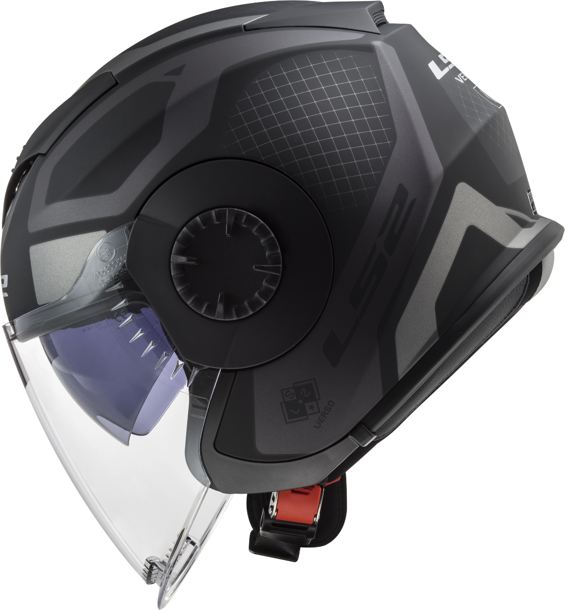 Casco LS2 OF570 VERSO MARKER NEGRO MATE/TITANIO 1