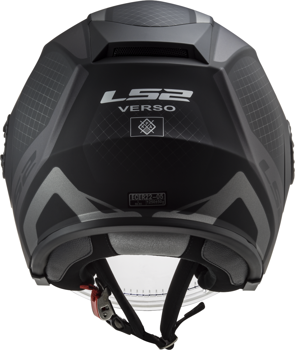 Casco LS2 OF570 VERSO MARKER NEGRO MATE/TITANIO 4