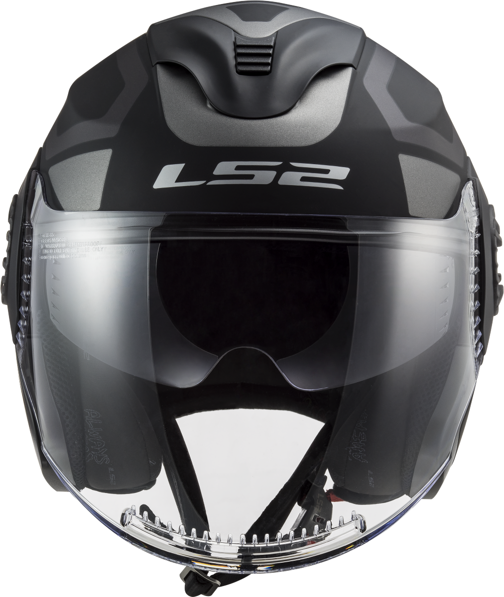 Casco LS2 OF570 VERSO MARKER NEGRO MATE/TITANIO 3