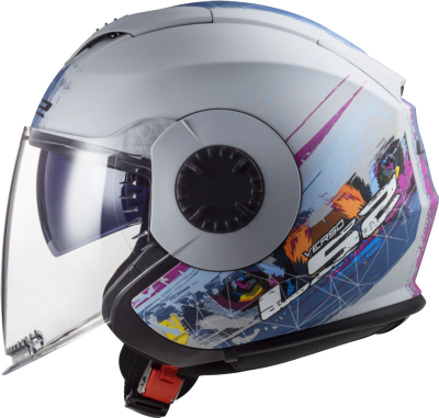 Casco LS2 OF570 VERSO SPRING PLATA MATE/AZUL