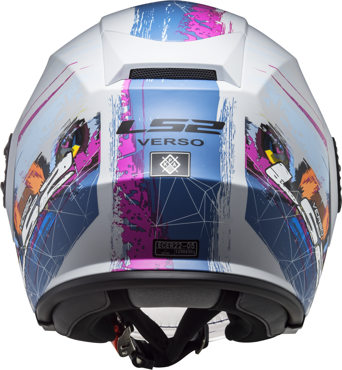 Casco LS2 OF570 VERSO SPRING PLATA MATE/AZUL 3