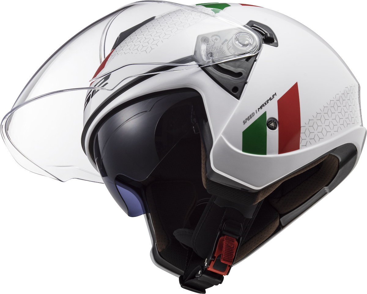 Casco LS2 OF573 TWISTER II COMBO BLANCO/VERDE/ROJO 4