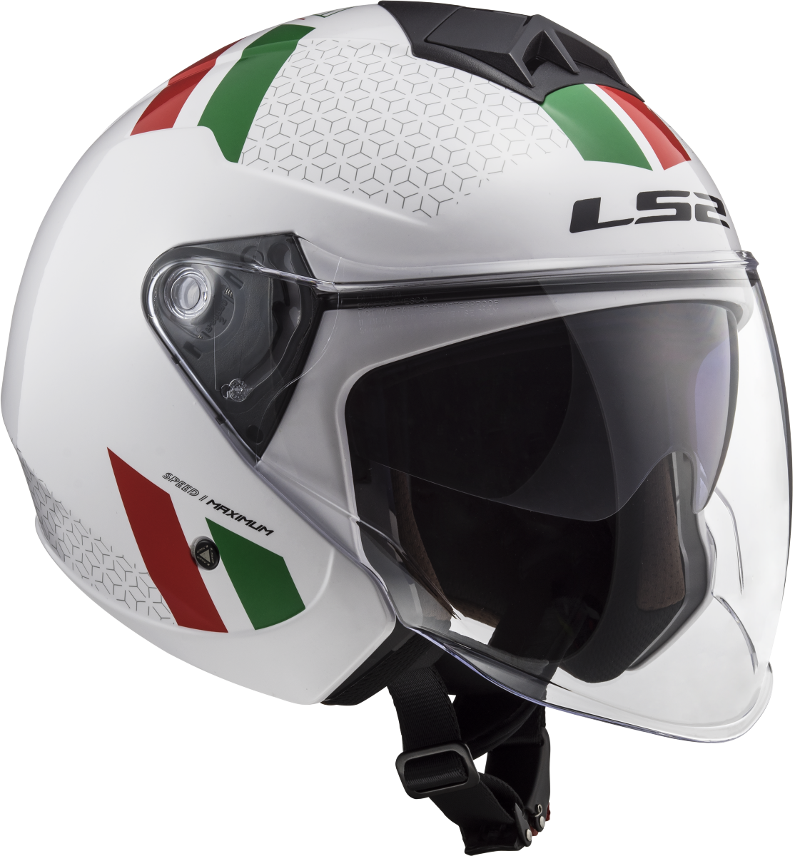 Casco LS2 OF573 TWISTER II COMBO BLANCO/VERDE/ROJO 8