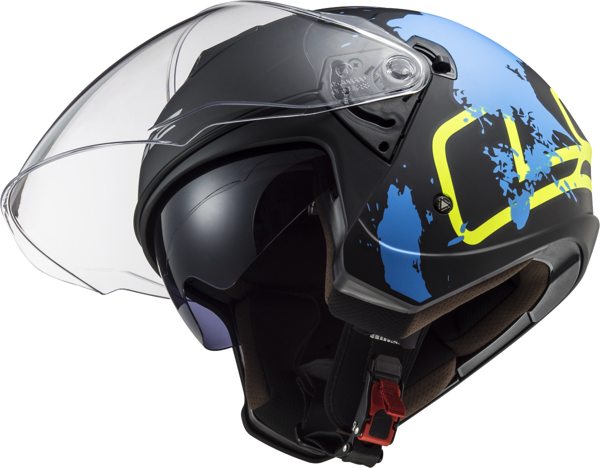 Casco LS2 OF573 TWISTER II XOVER TITANIO MATE/NEGRO/AZUL 1