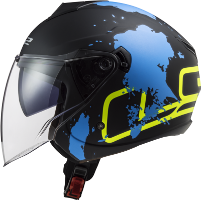 Casco LS2 OF573 TWISTER II XOVER TITANIO MATE/NEGRO/AZUL