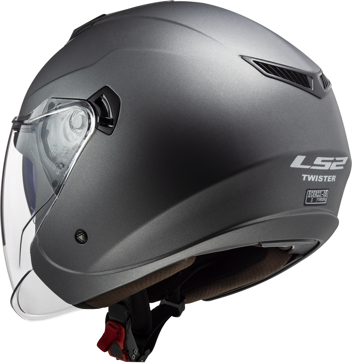 Casco LS2 OF573 TWISTER II SOLID TITANIO MATE 1