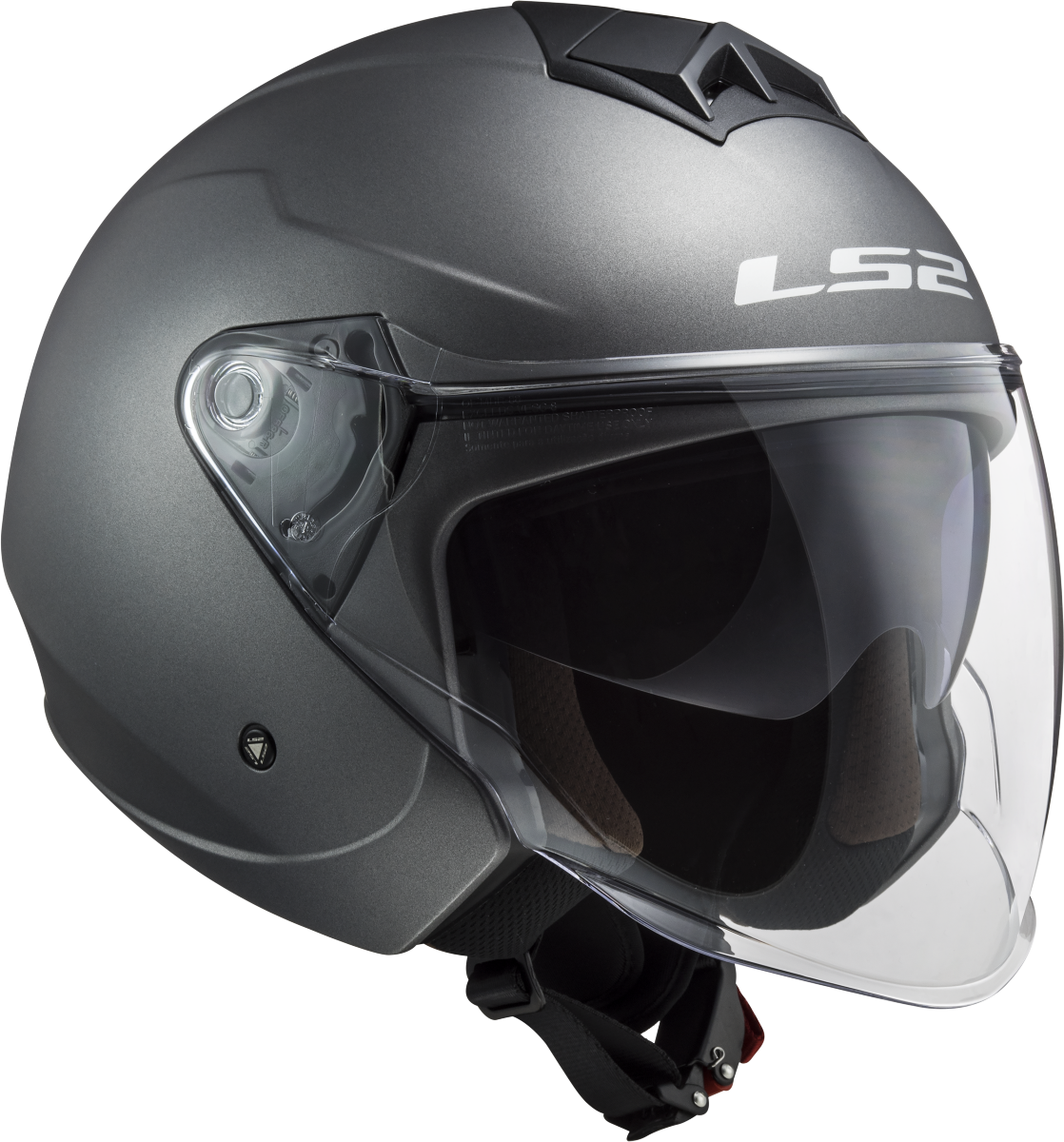 Casco LS2 OF573 TWISTER II SOLID TITANIO MATE 4