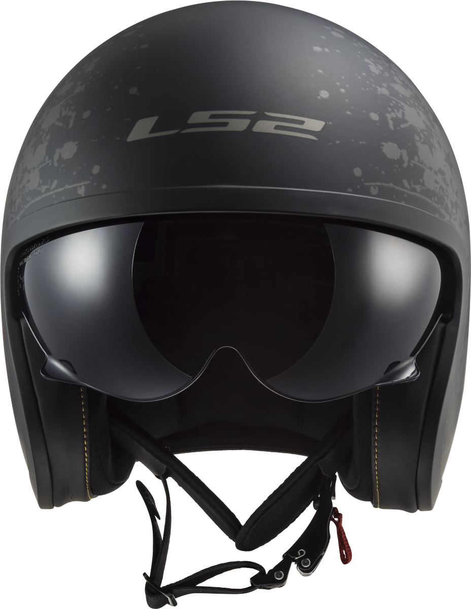 Casco LS2 OF599 SPITFIRE BLACK FLAG NEGRO MATE/TITANIO 4