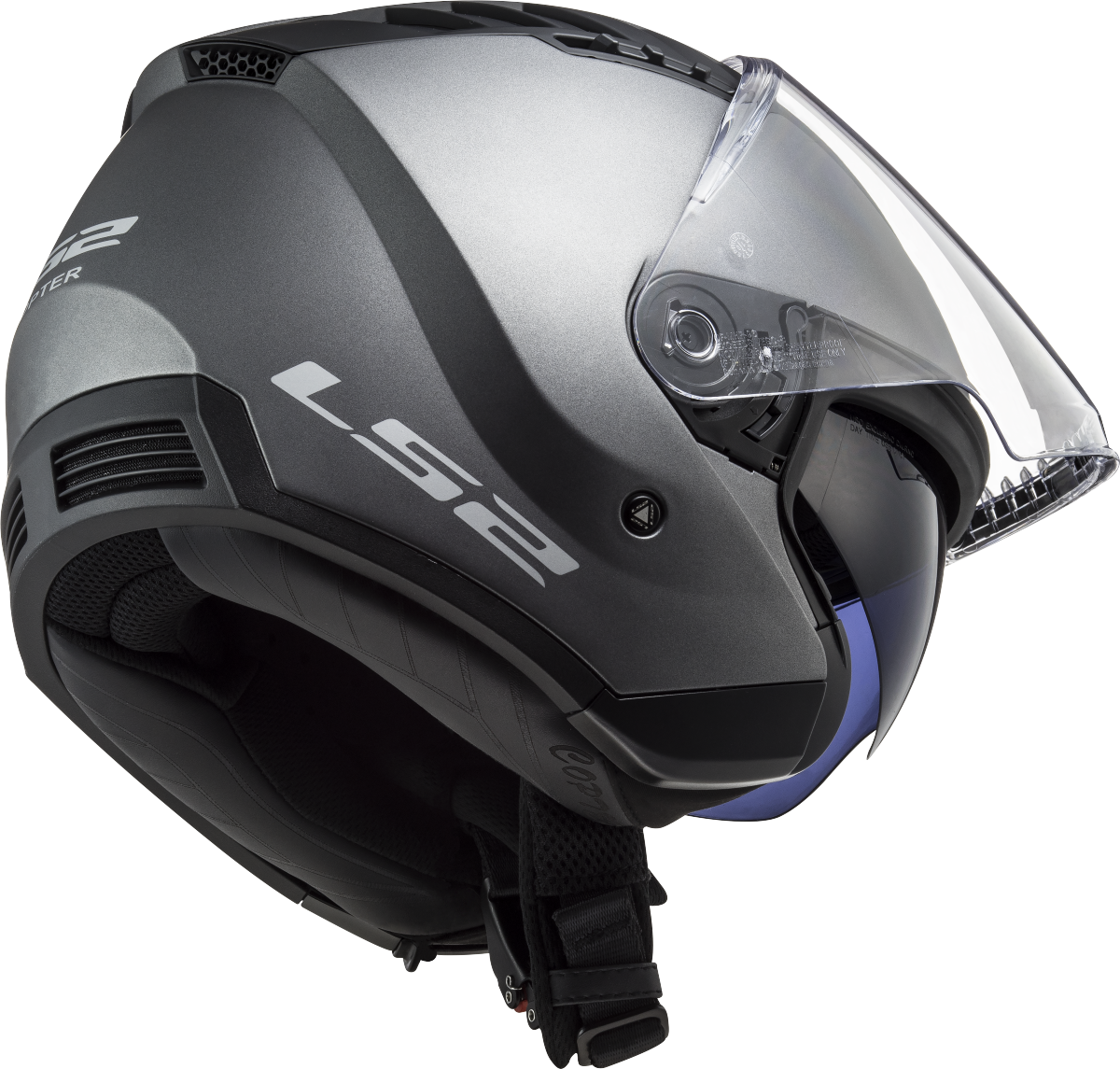 Casco LS2 OF600 COPTER SOLID TITANIO MATE 4