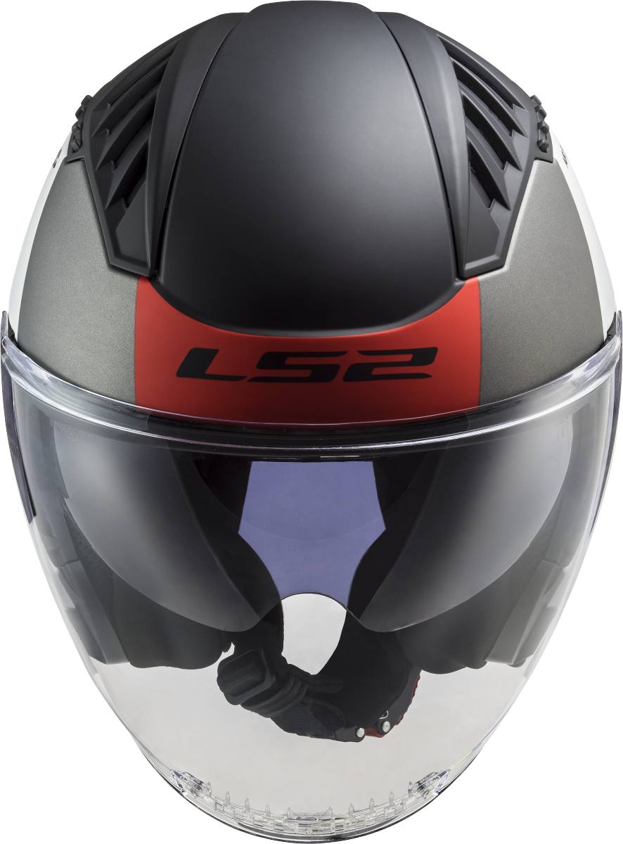 Casco LS2 OF600 COPTER URBANE BLANCO MATE/ROJO 4