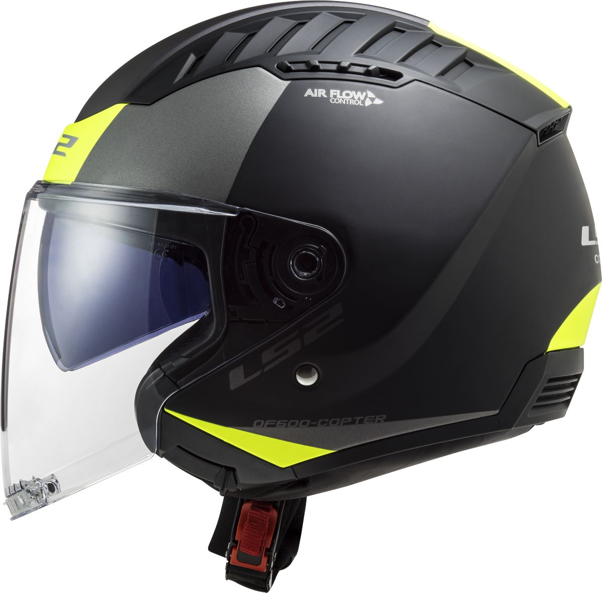 Casco LS2 OF600 COPTER URBANE NEGRO MATE/AMARILLO