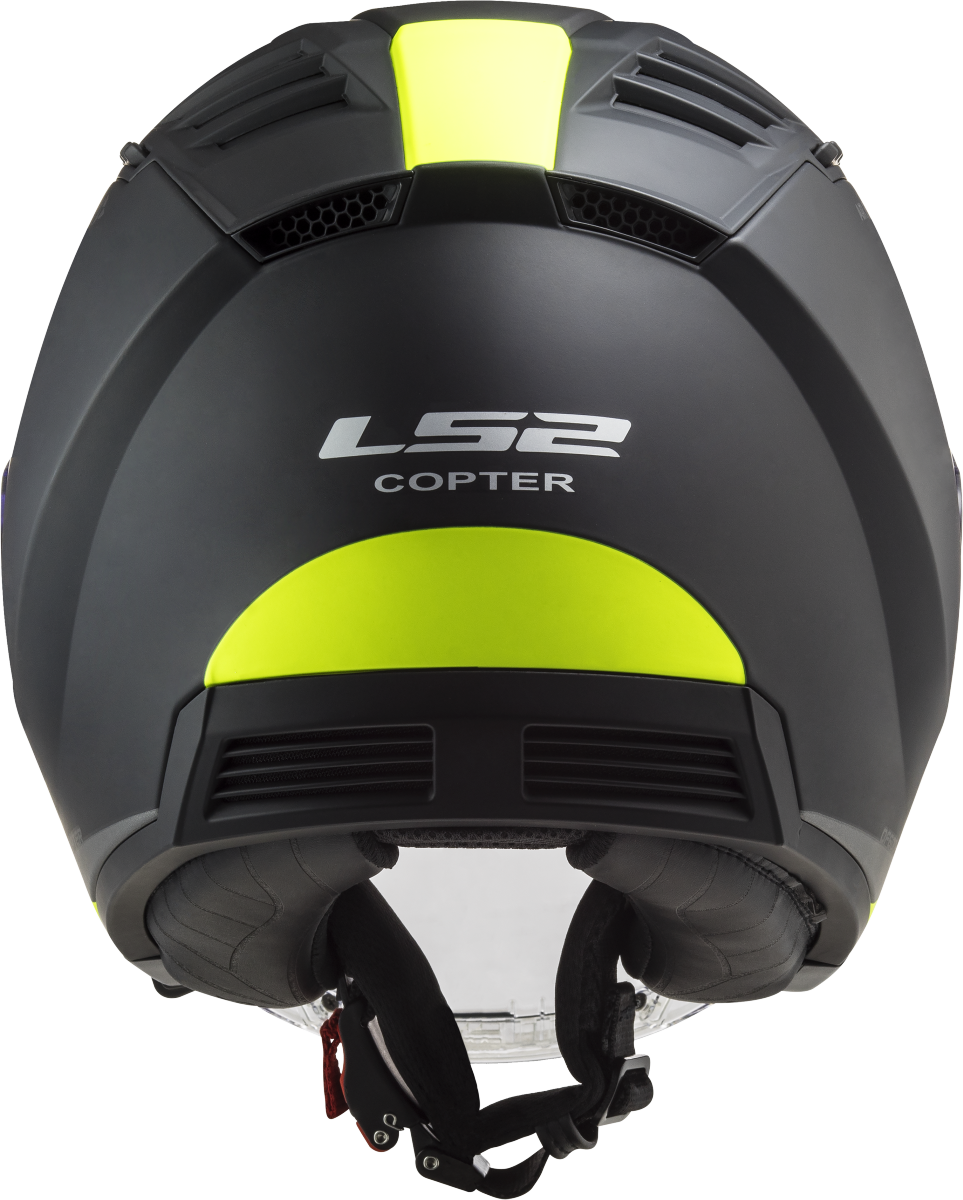 Casco LS2 OF600 COPTER URBANE NEGRO MATE/AMARILLO 2