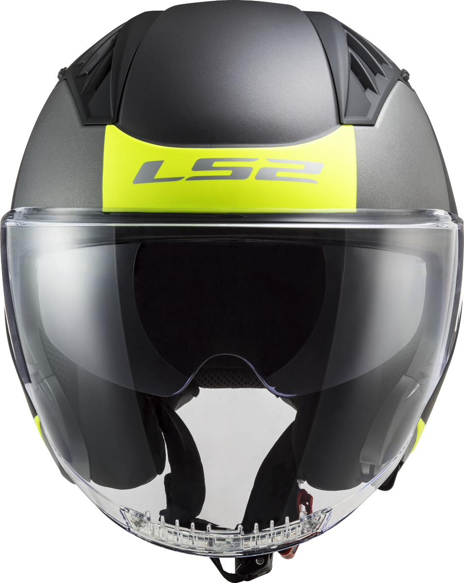 Casco LS2 OF600 COPTER URBANE NEGRO MATE/AMARILLO 1