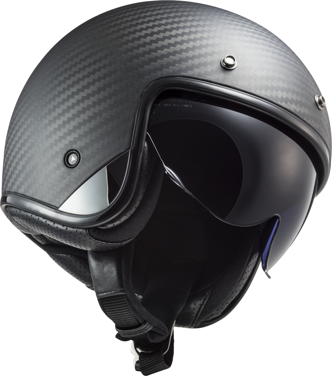 Casco LS2 OF601 BOB CARBONO SOLID CARBON MATE 8